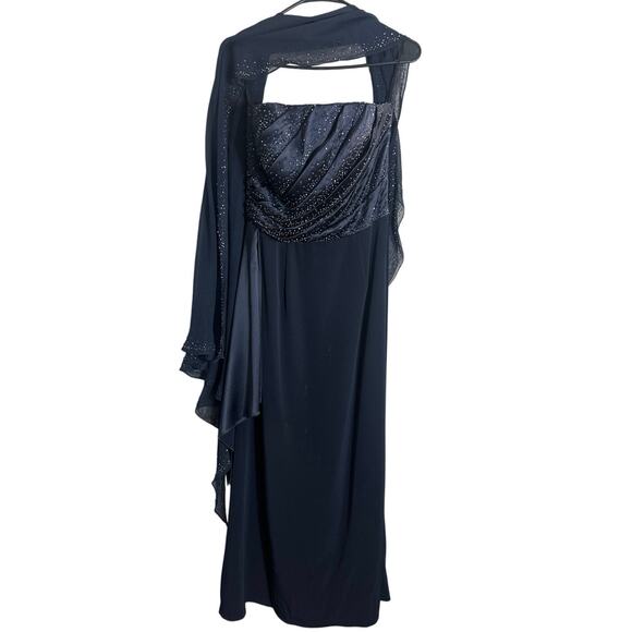 MON CHERI Evening beaded sleeveless Gown with shawl - Picture 1 of 8